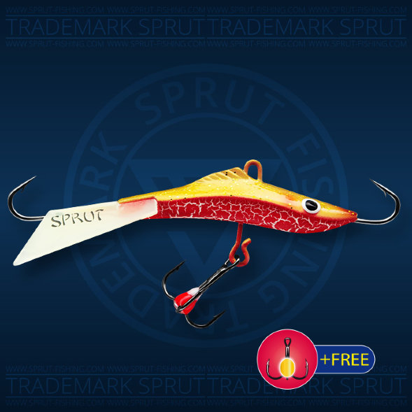 Балансир рыболовный для зимней рыбалки Sprut Mikari №9 22г 75мм RG+тр. с ф/к