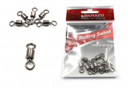 Вертлюг Namazu ROLLING SWIVEL, латунь, цв. BN, р. 5, test-24 кг уп.10 шт