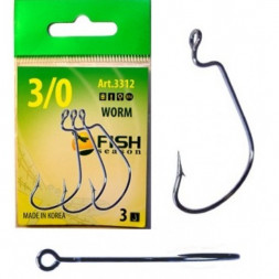 Крючок FISH SEASON FS Worm №2 4шт офсет. 3312-02F