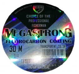 Леска CONDOR Megastrong Fluocarbon Coating d-0,14 мм, L-30 м, разрывная нагрузка 3,20 кг 10 шт