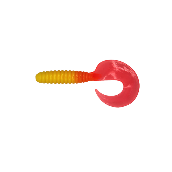 Мягкая приманка Brown Perch Lamprey BC Кукурузный желтый/Красный 110мм 11гр цвет 101 2 шт