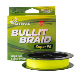 Леска плетеная ALLVEGA Bullit Braid hi-vis yellow 0.12 92м