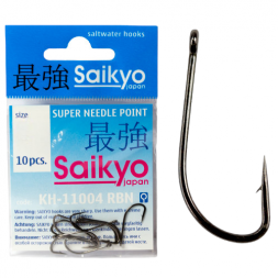 Крючок Misago Crystal Ring 11004 №11 10 шт 0.55, чёрный никель, Корея