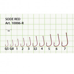 Крючок FISH SEASON Sode-ring №0.8 Red 10шт 10006-R008F