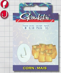 Крючок с поводком Gamakatsu BKS-1130G corn 75см №14 d0.14 140121 10шт