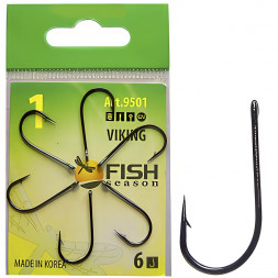 Крючок FISH SEASON Viking №14 BN 10шт 9501-14F