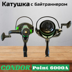 Катушка Condor Point 6000A, 6 подшипн., байтранер, запасная шпуля