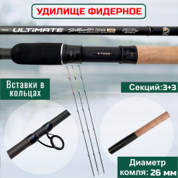 Удилище фидерное KYODA ULTIMATE длина 3,30 м, тест до 150 гр, carbon T30, штекер